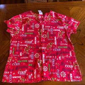 Rudolph Scrub Top